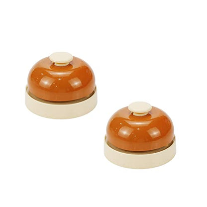 2PCS Mini Service Bell, Orange - color: Orange