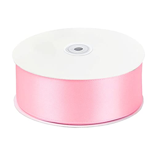 LIUYAXI Pink Satin Ribbon, 2 Inch, 50 Yards - color: Pink, size: 2" X 50 Yards