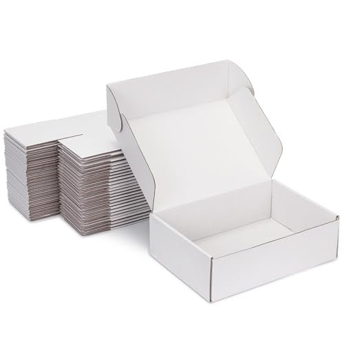 10x8x3 inch White Shipping Boxes for Small Business- Set of 25 - color: White, size: 10x8x3 Inch