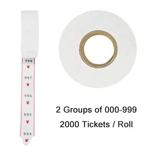Blue Ticket Dispenser Take A Number System Ticket Machine for Counter Queue System with 5 Rolls 3-Digit Take a Number Ticket Rolls
