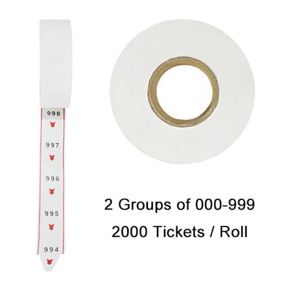 Blue Ticket Dispenser Take A Number System Ticket Machine for Counter Queue System with 5 Rolls 3-Digit Take a Number Ticket Rolls