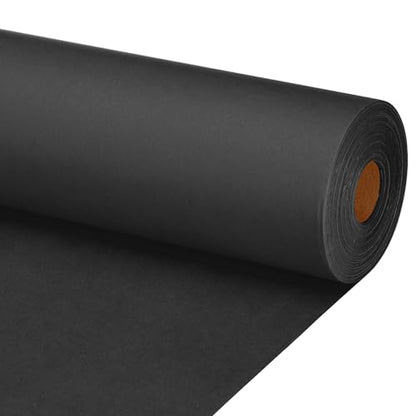 PATIKIL Wrapping Paper, 20"x1600"(130') Bulletin Board Paper Roll Kraft Paper Roll Construction 80GSM for Shipping Packing Gift Wrapping Craft Flower Bouquet Christmas, Black - color: Black, size: 20x1600 Inch