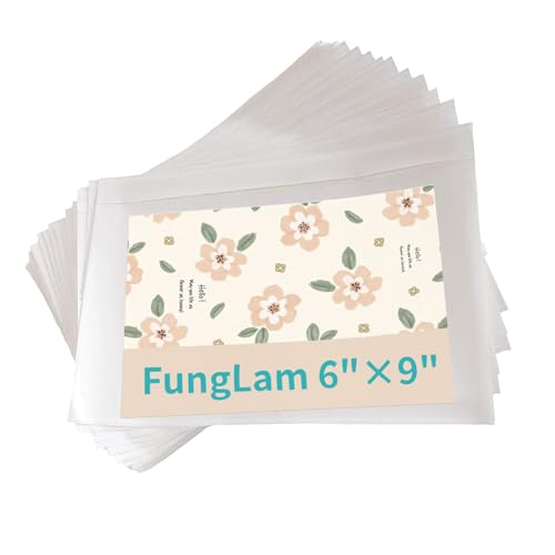 6”×9” Self-Adhesive Shipping Label Sleeves, FungLam Shipping Label Sleeves, Packing List Envelopes, Clear Top Loading Packing List, Shipping Labels Pouches for Shipping Labels/Files 100 Pack