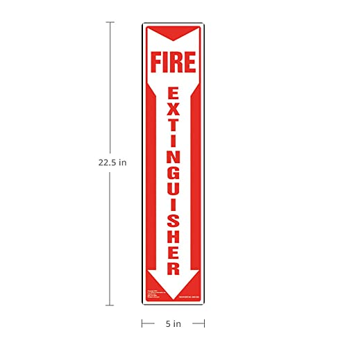 J. J. Keller Fire Extinguisher Sign, 5" x 22.5", 2 Pack