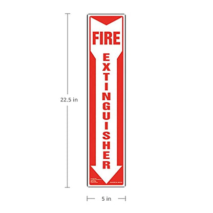 J. J. Keller Fire Extinguisher Sign, 5" x 22.5", 2 Pack