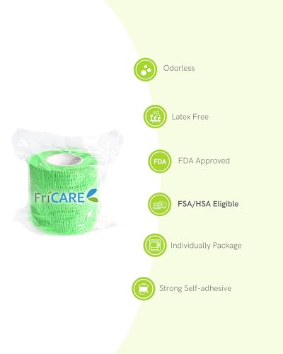 FriCARE Self Adhesive Bandage Wrap, Medical Tape in First Aid Kit - color: Velvet Mint