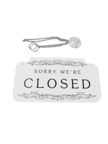 Open and Closed Business Sign Plastic Signboards Double Sided Reversible Open and Closed Hanging Sign for Store Restaurant Club Cafe Hotel