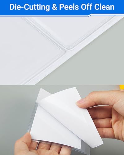 40 PCS Clear Self Adhesive Plastic Label Pockets, Top Loading Business & Library Index Card Holders, Peel and Stick Sleeves for Storage Bins, Totes, Binders and Drawers (1 x 3 Inch) - size: 1" x 3", style: Vertical