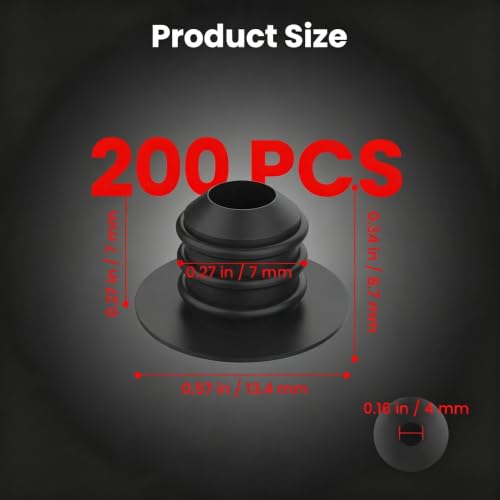200Pcs Pegboard Hook Locks, Peg Board Locks Stoppers Fit for 1/4 Inch - color: 200PCS