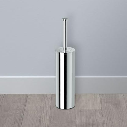 Gatco 1481 Latitude II Slender Toilet Brush Holder, Freestanding Bathroom Toilet Brush Set, Chrome - color: Chrome, size: 15"H, style: Latitude II