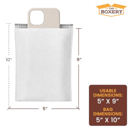 The Boxery 5x10" #00 Poly Bubble Mailers 250 Pack, Padded Envelopes, Self Seal, Waterproof Shipping Bags for Shipping & Packaging - size: #00 5x10'' (250)