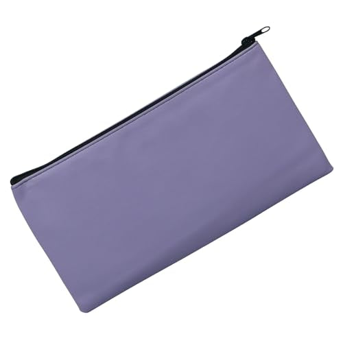 1 Pack Money Bag with Zipper, 11 x 6.1 Inch Cash Pouch, Multi-Purpose Bank Bag for Cash, Checks, Documents & Cosmetics (Purple) - color: Purple