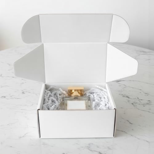 6x4x3 Inch White Corrugated Cardboard Shipping Boxes Set of 2 - size: 6x4x3 inch 2 Pack