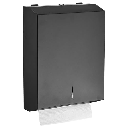 Paper Towel Dispenser Wall Mount - Multifold Trifold Paper Towel Dispensers - color: D-391 Black