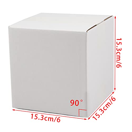 SUNLPH White Shipping Boxes 6x6x6 Inches Small Corrugated Cardboard Boxes, 25 Pack - size: 6 x 6 x 6