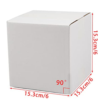 SUNLPH White Shipping Boxes 6x6x6 Inches Small Corrugated Cardboard Boxes, 25 Pack - size: 6 x 6 x 6
