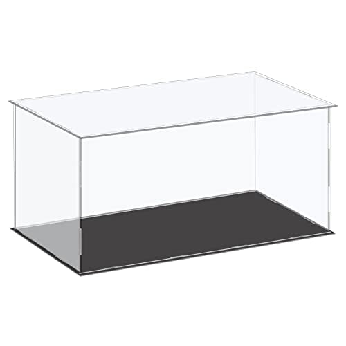 MECCANIXITY Acrylic Display Case Plastic Box Cube Storage Box Clear Small Assemble Dustproof Showcase 16.1x8.3x8 Inch for Collectibles Items - size: 16.1x8.3x8 Inch