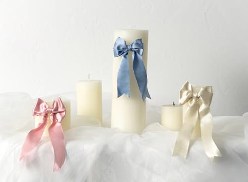 Keypan Blue Satin Ribbon Double-Faced Wired 1-1/2 Inch x 10 Yards - color: Light Blue, size: 1-1/2"
