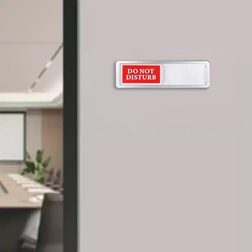 Do Not Disturb/Welcome Door Sign, Sliding Privacy Indicator - color: Silver Do Not Disturb