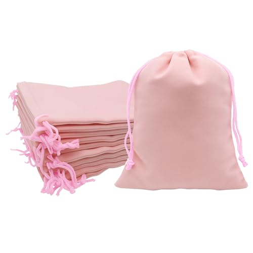 Mandala Crafts 14x14 Dusty Rose Jewelry Gifts Favors Velvet Drawstring Bags - color: Dusty Rose 14X14 Inches, size: 1 Count (Pack of 10)