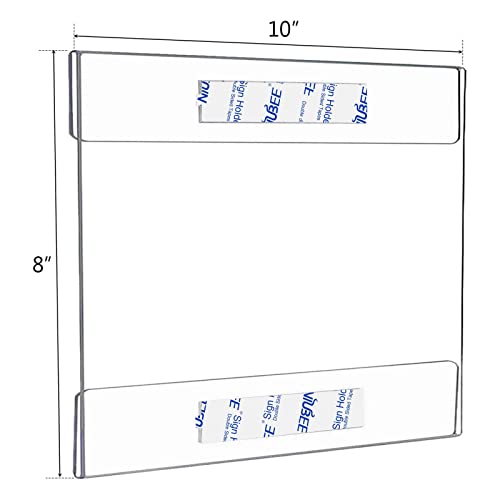 NIUBEE Acrylic Sign Holder 8x10 Wall Mount, Door Paper Flyer Display - size: 8x10"