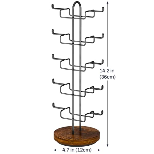 NiHome Rotatable Sunglasses Stand Organizer, Sunglasses Display Rack, Black - color: Black