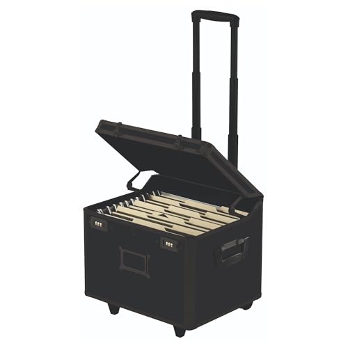Vaultz Locking Mobile File Chest, Letter/Legal Size Storage Box, Black - color: Tactical Black, size: Letter/Legal