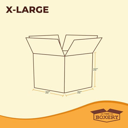 The Boxery Moving Boxes 10-Pack X-Large | 22x22x22 inch - size: X-LARGE-10-PACK