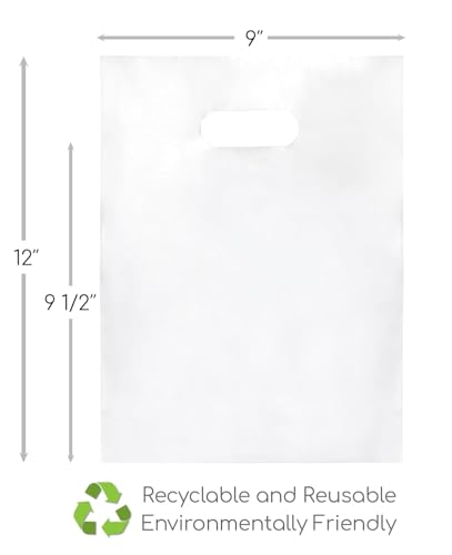 2000 Clear Handle Bags 9x12, Extra Thick 1.25 Mil LDPE Plastic - size: 9 X 12, PACK OF 2000