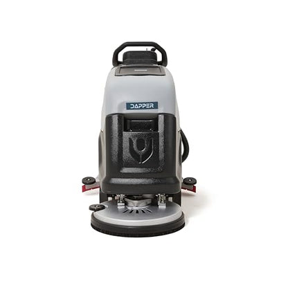 Battery Powered Walk-Behind Floor Scrubber Polisher Machine, 20" Cleaning Path, 14.5/17 Gal Tanks, Brush Speed 200RPM, 4Hr Runtime, Includes 2 Brushes & 3 Scouring Pads – 2-Year Warranty - size: 20" Manual