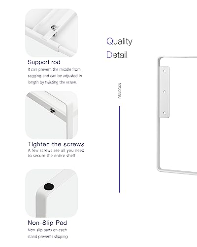 Nxconsu Cabinet Shelf Riser, Adjustable Cabinet Organizer, 10.3" Deep White - color: White, size: 10.3’’D * 13.8-24.8’’W * 9.7’’H