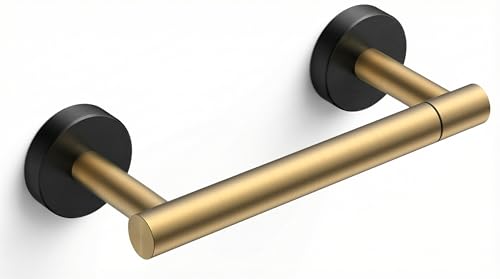 FORIOUS Commercial Toilet Paper Holder Wall Mount Bathroom Tissue Holder - color: Brushed Gold & Matte Black