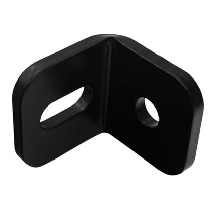 10 PCS 1-1/2" Adjustable Black Rafter Clips Brackets,Angle Iron with Holes L Brackets Heavy Duty for Wooden Battens Timber Beam Ceiling Joist, Max Load 420lbs,3/16" Thickness