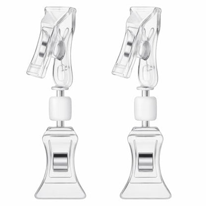 Colarr Double Sided Sign Holder Clips, Clear, 2 Pcs - color: Clear