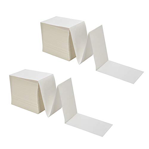 9527 Product Fanfold 4 x 6 Direct Thermal Labels White Perforated Shipping Labels,2 Stack,Total 2000 Labels - color: White, size: 2 Stacks | 2000 Labels