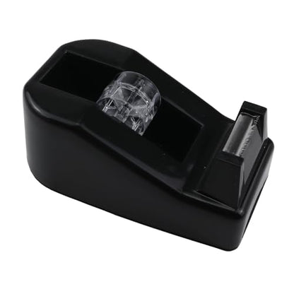 1Pcs Desktop Tape Dispenser,Adhesive Roll Holder with Weighted Nonskid Base,Office Tape Dispensers for School, Office and Home (Black) - color: Black