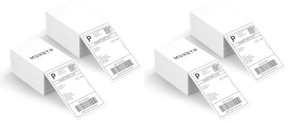 MUNBYN 4x6 Inch Thermal Labels, 1000 Labels/2 Stacks(500 Pcs per Stack) (Pack of 2) - color: White, size: 4x6*1000 (Pack of 2)