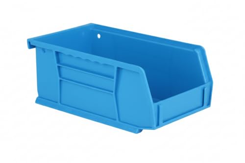 7.5" x 4" x 3" (24 Pack) Plastic Stackable Storage Bin, Hudson Blue - color: Hudson Blue, size: 24 Pack