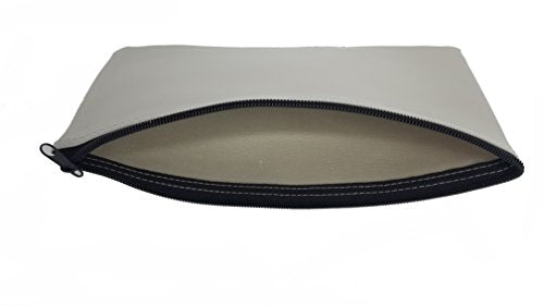Cash Bag, Coin Bag, Company Security Bank Deposit/Utility Zipper Bag, 11 X 5.5 Inches, Grey, Navy, Green, Maroon. (Pack of 3, Grey) - color: Grey, size: Pack of 3