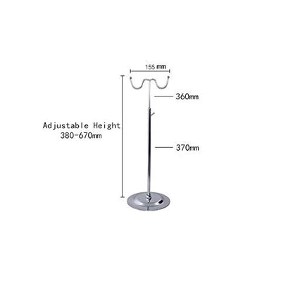 2 Pack Double Hook Handbag Display Stand Double Hook Metal Handbag Display Rack Stand 7z Acc - color: mirror
