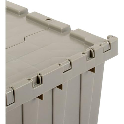 Monoflo Global Industrial Distribution Container With Hinged Lid 23-3/4x19-1/4x12-1/2 Gray