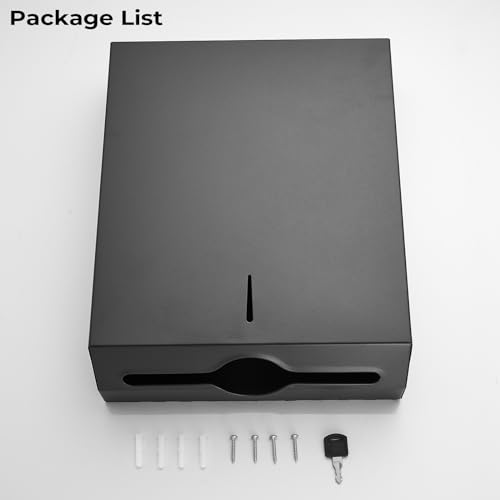 Paper Towel Dispenser Wall Mount - Multifold Trifold Paper Towel Dispensers - color: D-391 Black