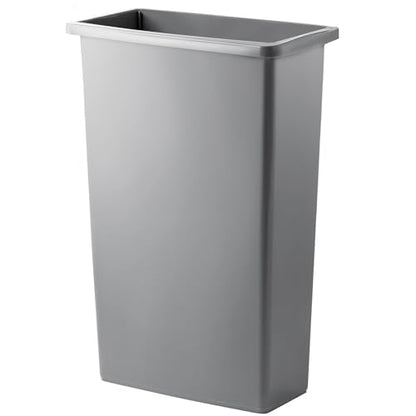 23 Gallon Gray Slim Tall Industrial Plastic Trash Can for Kitchen and Commercial Use - color: Gray, size: 23 Gallon