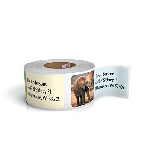 Customized Personalized Address Labels - Made in the USA by Kenco (Wild Animals, 250 Labels) - color: Wild Animals, size: 250 Labels