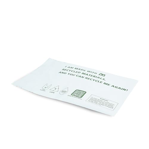 Owlpack Eco Friendly 2 MIL White Recycled Mailers (5" x 7", pack of 100) - color: White, size: 5x7" (100 pcs)