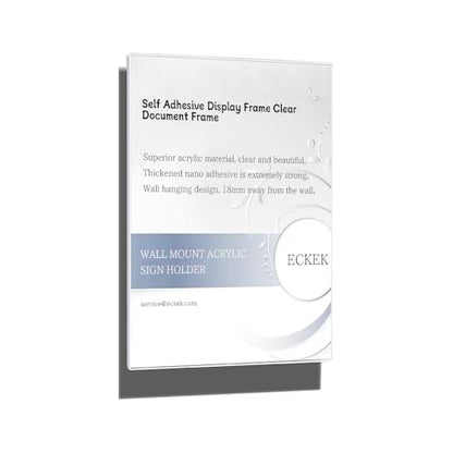 Wall Mount Acrylic Sign Holder (Vertical A5 148×210mm/5.83×8.27inches)
