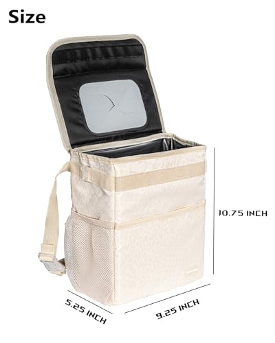 SIBOFUEGO Cute Car Trash Can with Lid, Collapsible, Leak-Proof, 2 Gallon - color: Leopard Print Beige, size: 2 Gallons