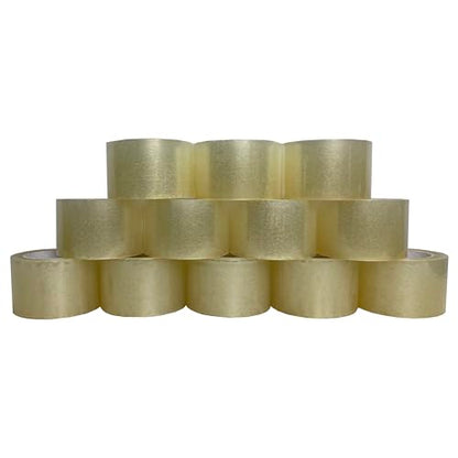 Clear Acrylic Carton Sealing Tape, 2" X 110 Yards, 12 Rolls/Pack - size: 2" X 110 Yards/1.9 Mil Thick, style: 12 Rolls/ Pack