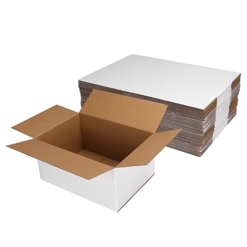 Hoikwo 10x7x5 Inches Small White Shipping Boxes Set of 40 - color: White, size: 10x7x5-40 Boxes