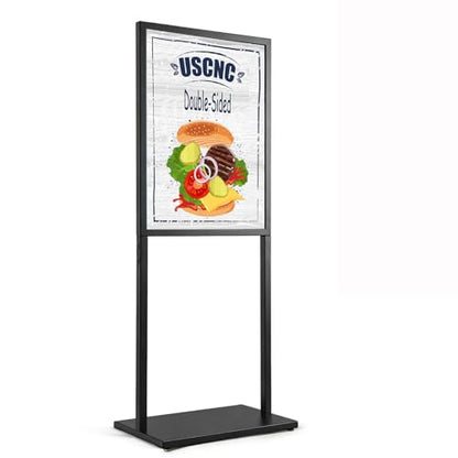 Double Sided Metal Sign Stand, 22x28Inch Black Poster Display Holder - color: Black